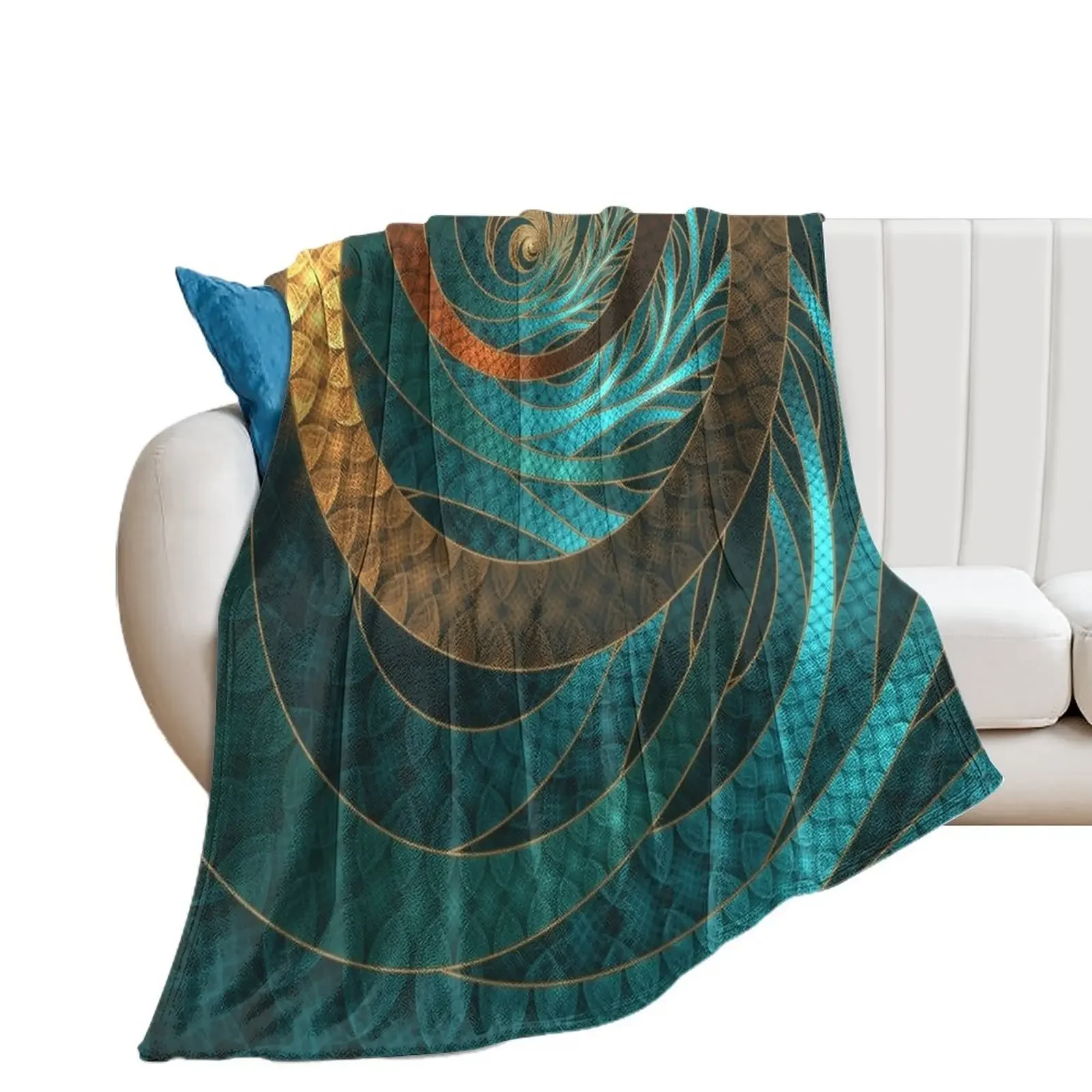 

Beautiful Corded Leather Turquoise Fractal Bangles Throw Blanket Polar Nap Soft Blankets