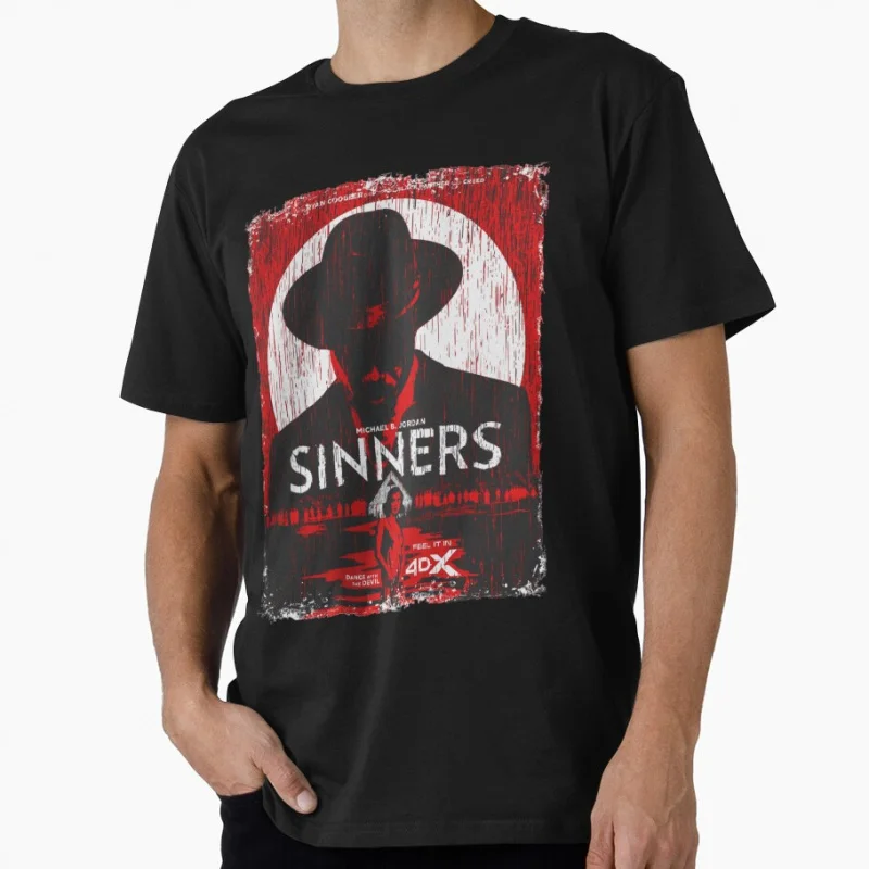 

Sinners Movie Poster Art Retro horror vampire Dancing With The Devil gift T shirt for men Large size Tops S-6XL printed clothes