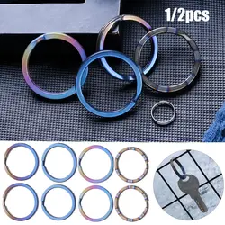 quality Titanium Alloy Camping Travel Goods Outdoor Hanging tool Key Ring Keyring Buckle EDC Keychain Portable Holder