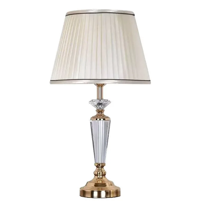 

Light luxury American crystal bedroom bedside table lamp floor lamp modern simple living room home warm girl cross-border