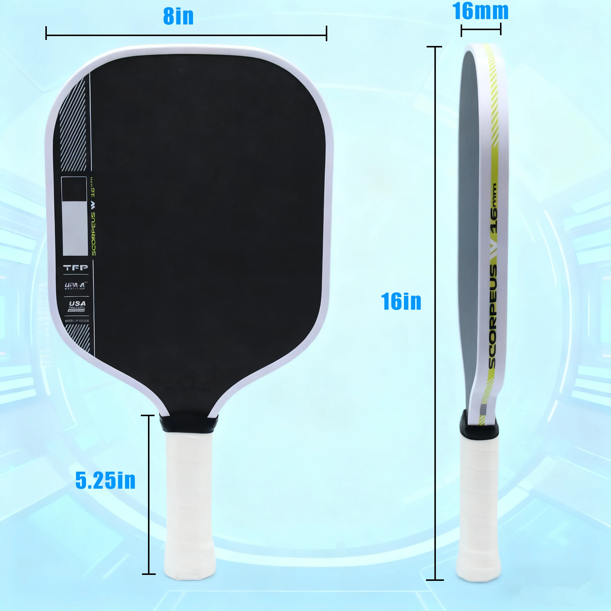 

2025 New Scorpeus Pro IV Pickleball Paddle 14mm/16mm GEN 4 TFP Foam Core With Tora Christmasy T700 Carbon Fiber Surface