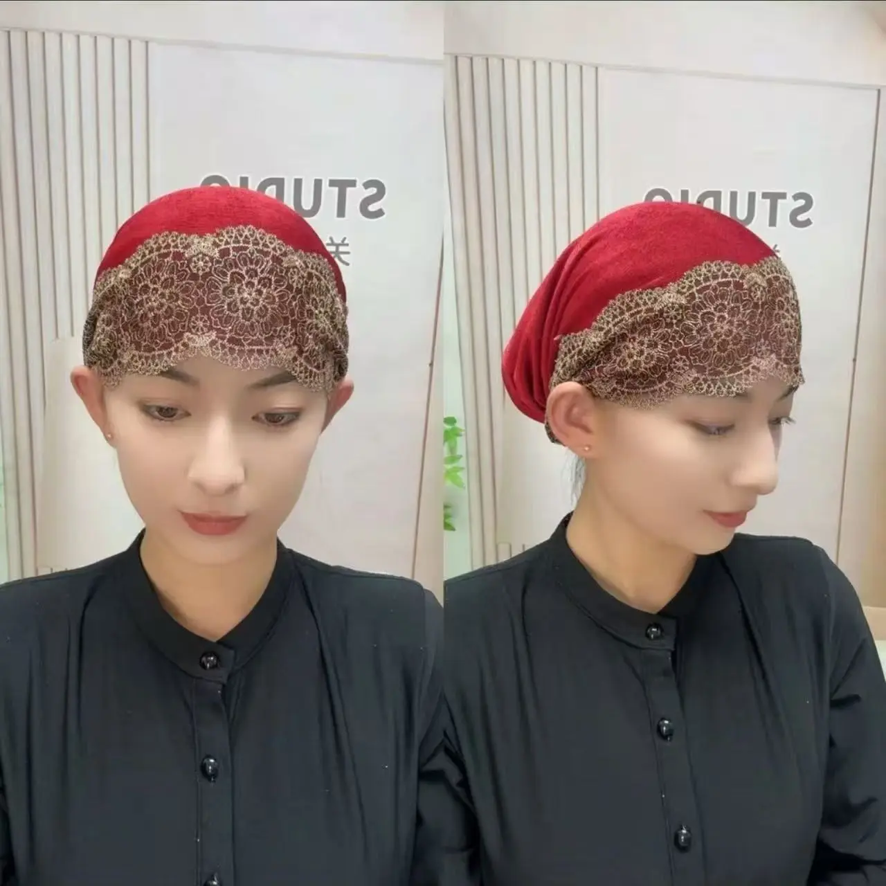 

Wholesale 3pcs Hat Hijabs for Muslim Women Soft Fabric Brand Hats Elegant Elastic Eid Prayer Black Caps Dubai African Hat 2026