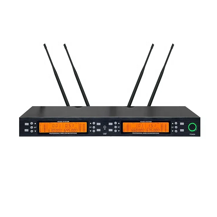 

RIY-0502 4 Channels UHF Wireless Microphone Karaoke Wireless Microphone with LED Display