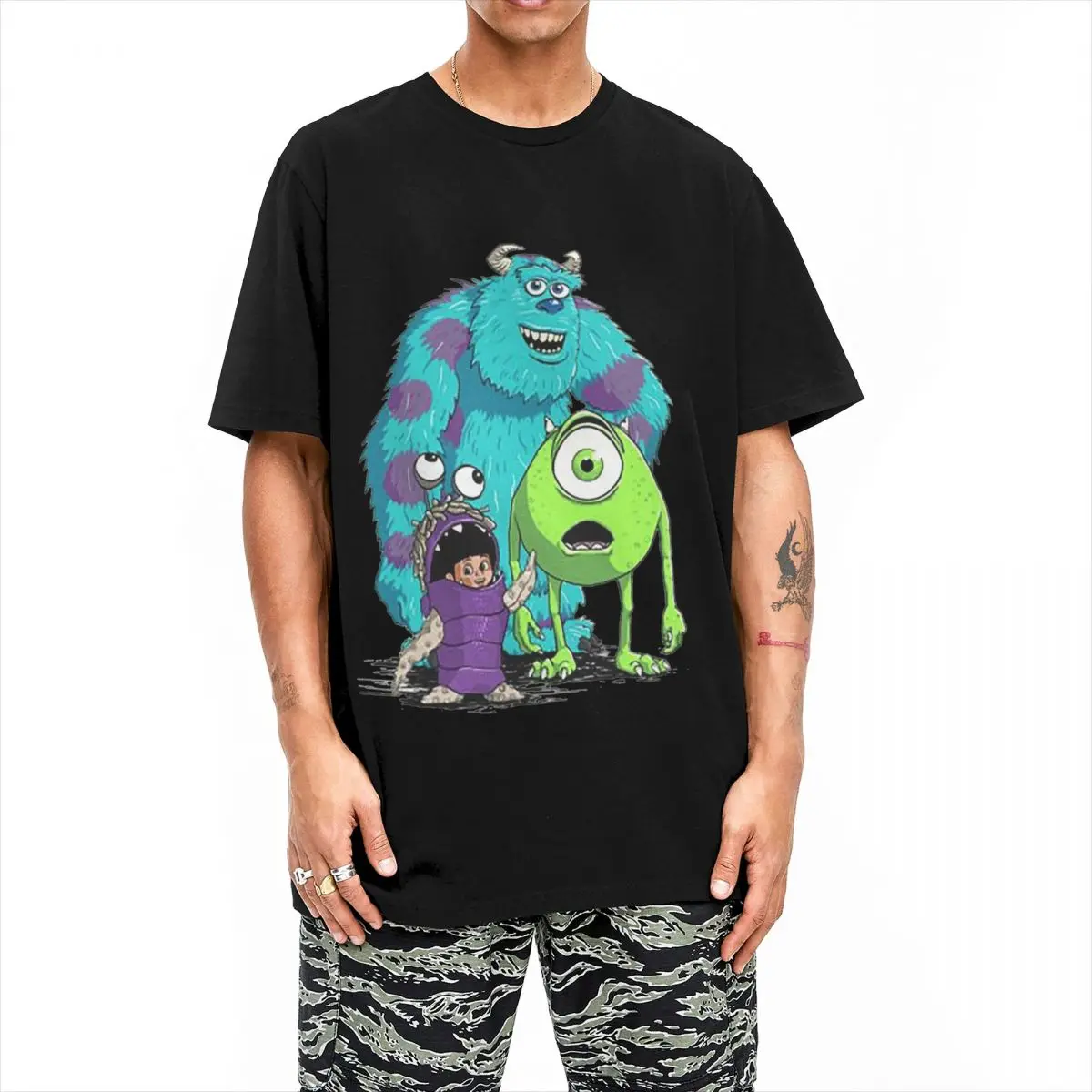 Universidade Monsters Inc camiseta para homens e mulheres, camiseta de algodão, manga curta, roupas vintage, nova chegada, Sullivan Boo