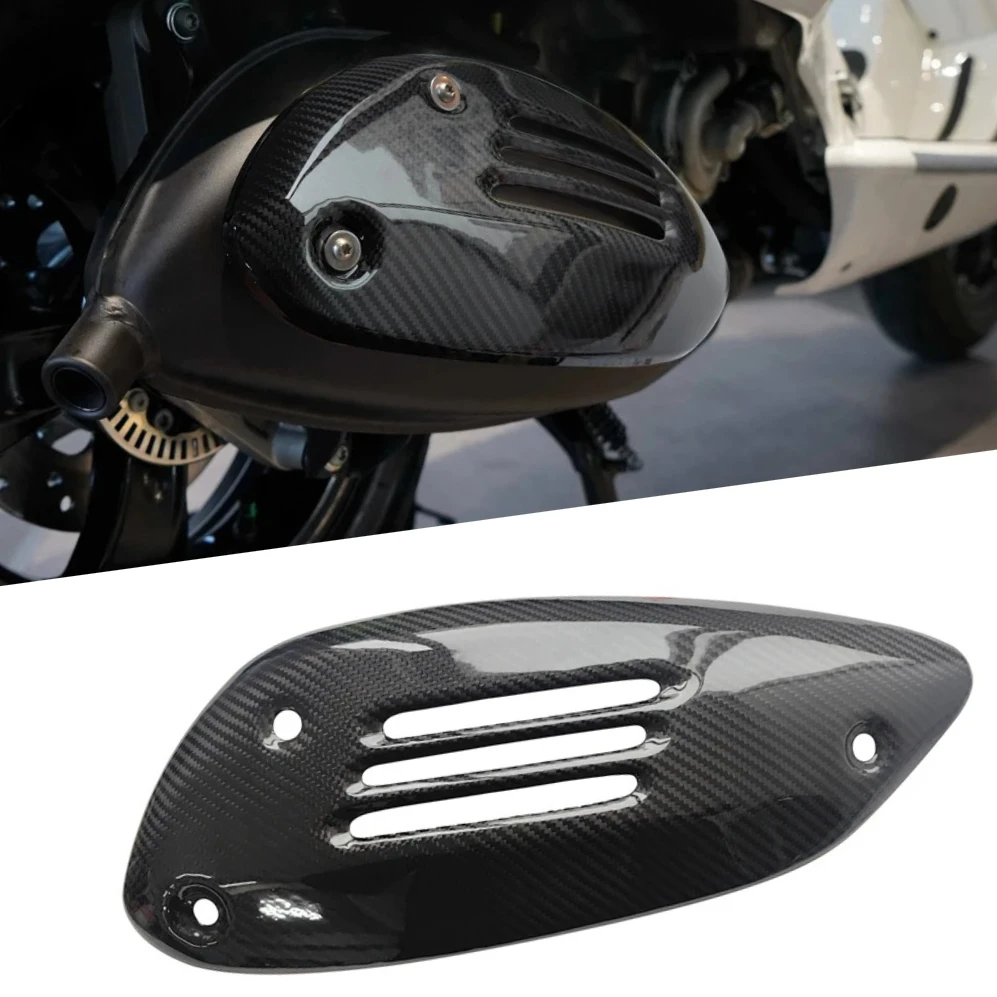 

for VESPA GTS GTV GTE 125 250 300 2013-2023 Carbon Fiber Motorcycle Exhaust Pipe Protection Cover