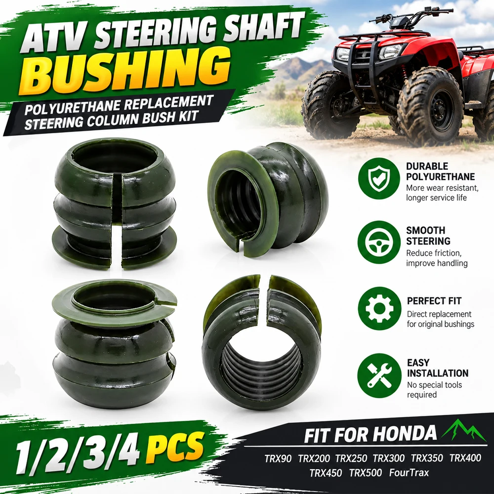ATV Steering Shaft Bushing Polyurethane Replacement Steering Column Bush Kit for Honda TRX90 TRX200 TRX250 TRX300 TRX350 TRX400