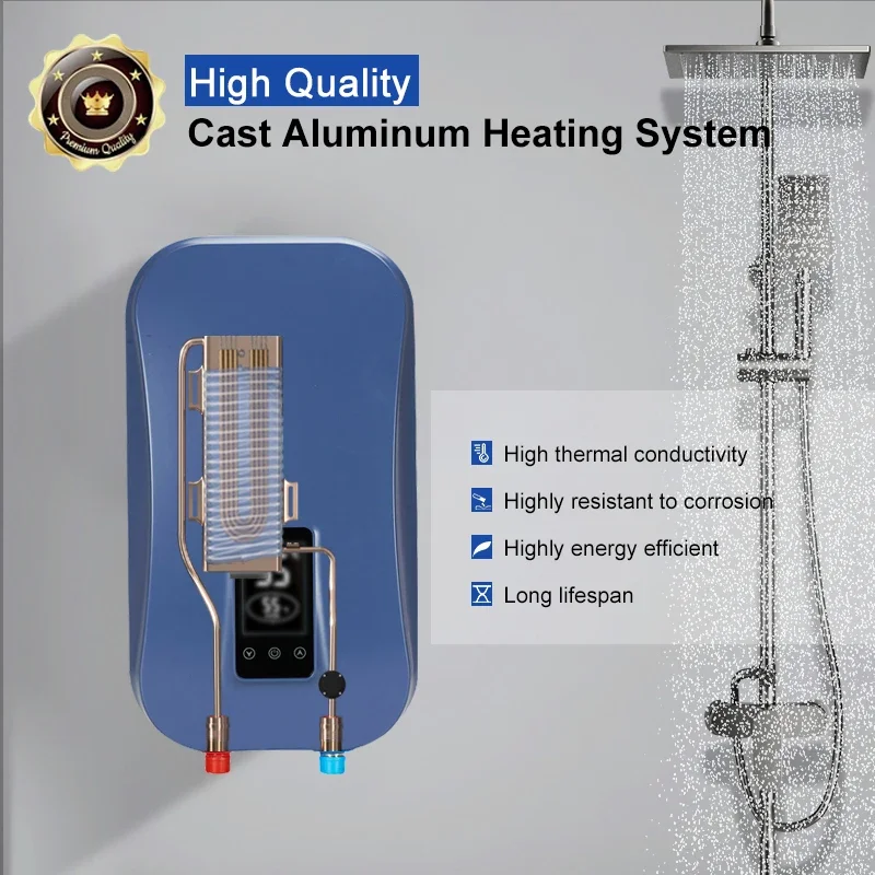 Constant Temperature Chauffe Eau Smart Electric Water Geyser 220v 7kw-8.5kw Instant Electric Hot Water Heater for Salon Office