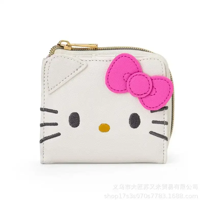 PU Kuromi Hello Kittys Coin Purse Cinnamoroll My Melody Short Style Girl Student Cute Bags for Woman Kawaii Cartoon