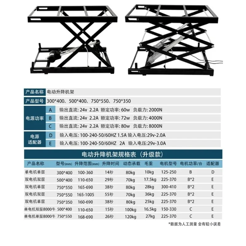 Applicable to Small electric elevator  frame lifting platform   platform simple  device scissor fork type