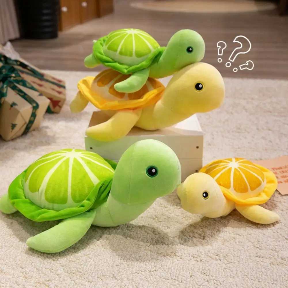 

Marine Animal Lemon Tortoise Plush Toy Stuffed Fluffy Sea Turtle Stuffed Doll Cartoon Ins Animal Sea Turtle Pillow Children Gift