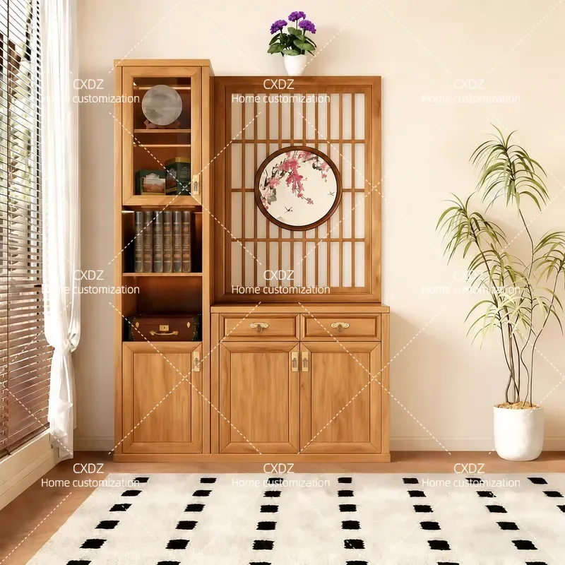New Chinese Style Entrance Hall Screen Partition Bogu Rack Living Room Storage Cabinet Home Improvement Porch Display Cabinet