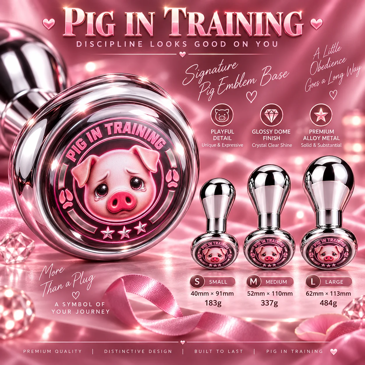 Pig in Training Sissy Femboy Gay Locked Metal Anal Plug Men Butt Plug Butt Toy Dildo Masturbator Anal Sex Toy Adult Product - view 5