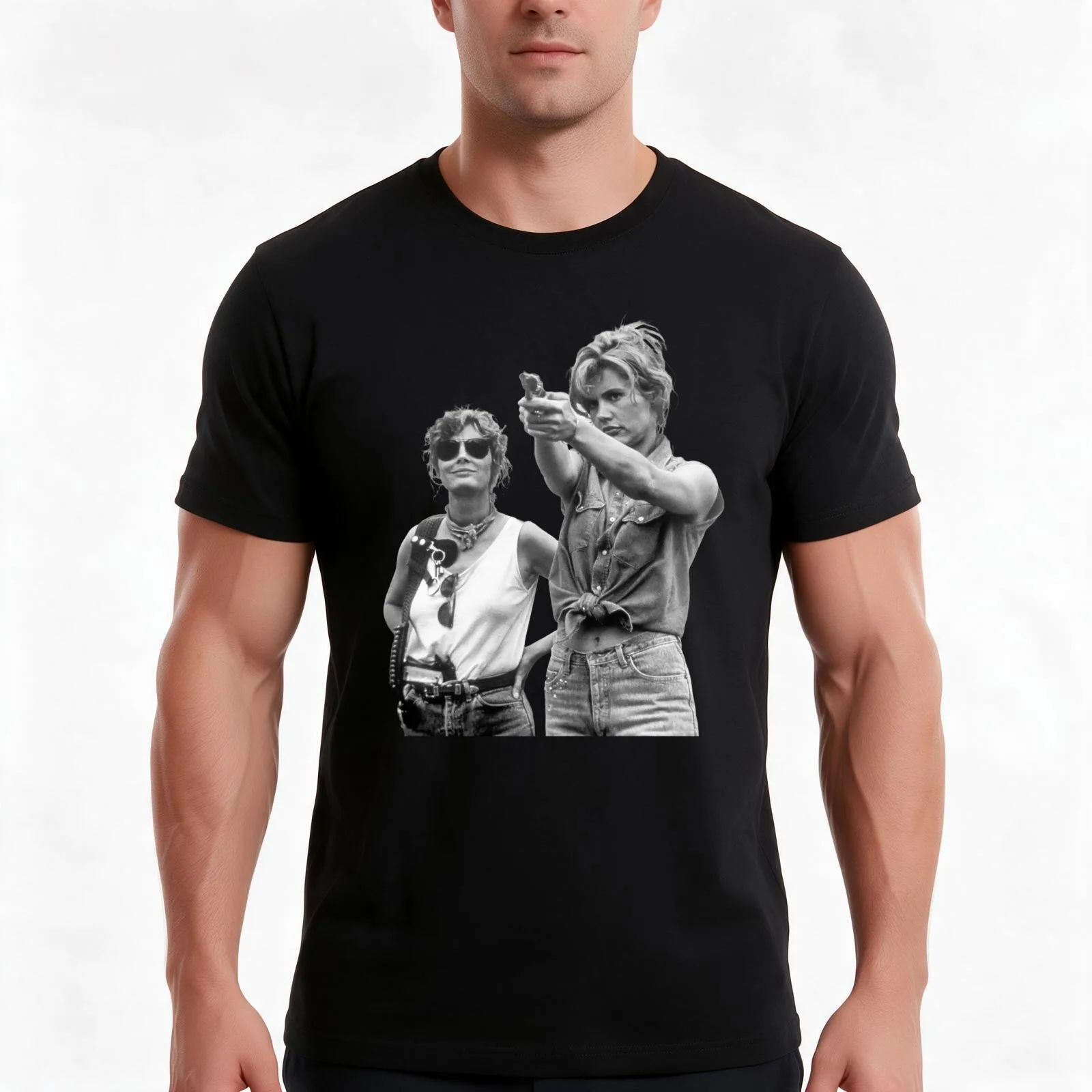 Thelma and Louise t shirt movie geena davis susan sarandon T-Shirt Summer Casual Cotton Tee Unisex Men Women