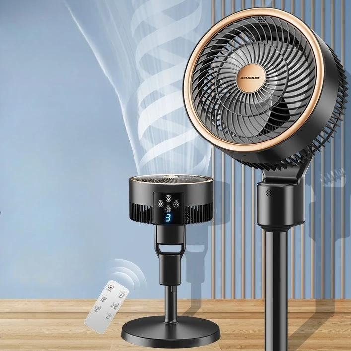 Remote Control Timed Air Circulation Fan, Household Silent Small Desktop Floor Fan, Vertical Office Portable  Fan Electric Fans
