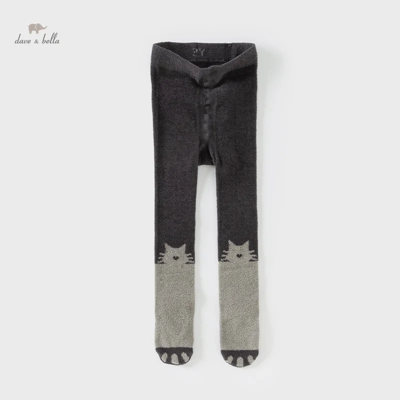 Dave Bella Girl Baby Leggings 2024 New Autumn Children\'s Elastic Pantyhose Comfortable Fashion stockings Party Outdoor DB4242589