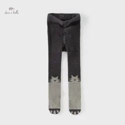Dave Bella Girl Baby Leggings 2024 New Autumn Children's Elastic Pantyhose Comfortable Fashion stockings Party Outdoor DB4242589