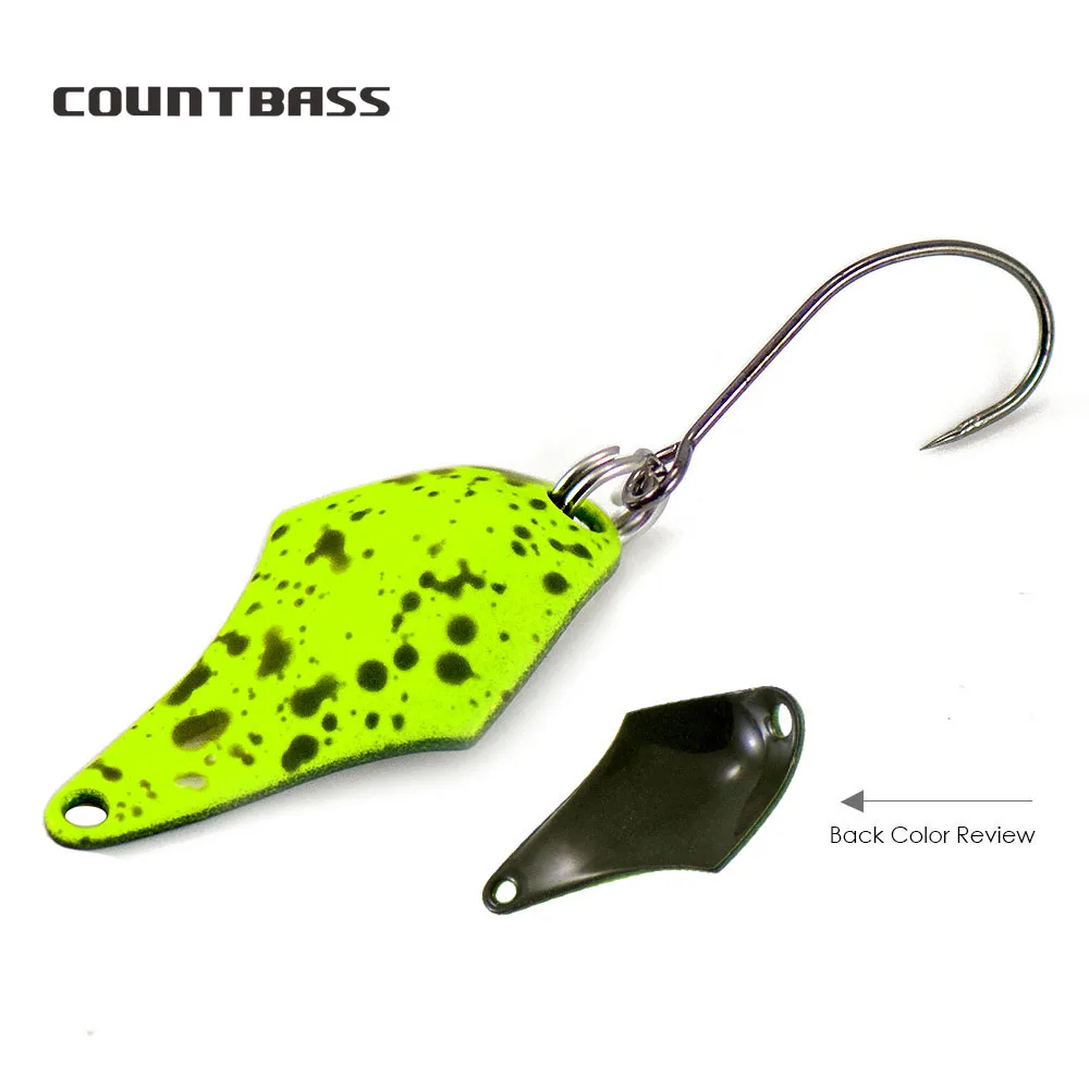 

COUNTBASS 5/64oz 2g Casting Spoon With Barbless Hook Salmon Trout Pike Bass Metal Brass Fishing Lures