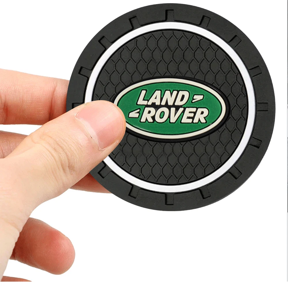 2pcs Non-slip Car Water Cup Pad Coaster Rubber Mat Bottle Holder Interior Anti-skid Cup Holder For Land Rover Range Rover Evoque