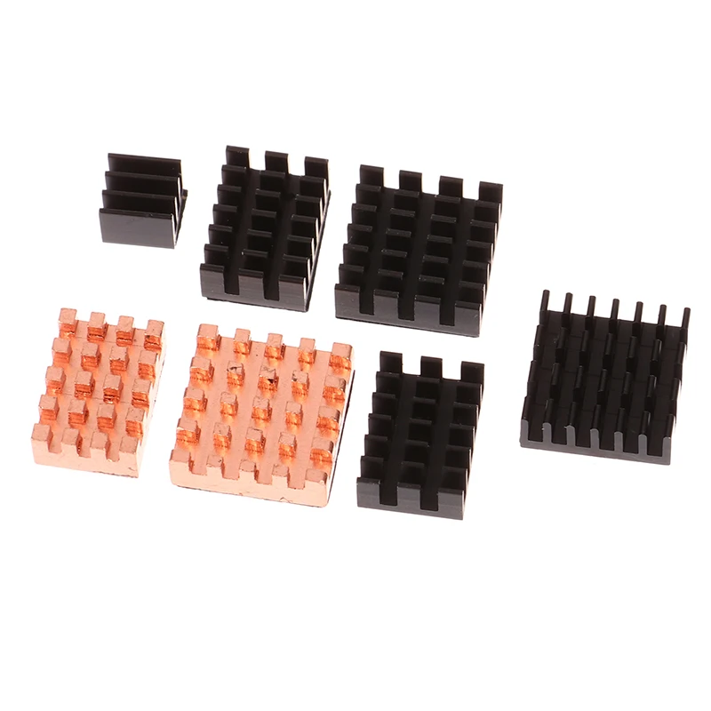 Dissipador de calor de resfriamento de cobre puro Dissipador de alumínio Radiadores refrigeradores Kit de resfriamento para Orange Pi Zero 3, 3B, 1 conjunto