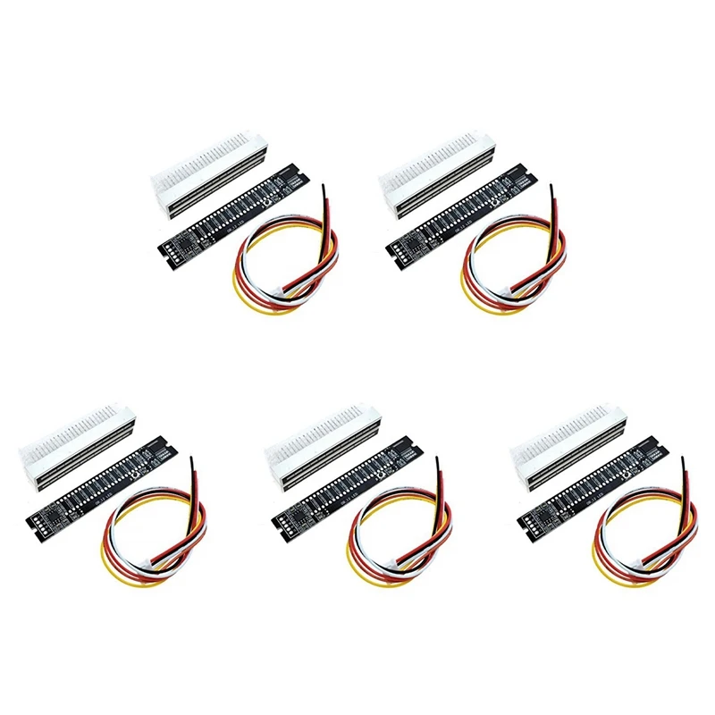 

5X Mini Dual 12 Level Indicator VU Meter Stereo Amplifier Board Adjustable Light Speed Board With AGC Mode, DIY KITS