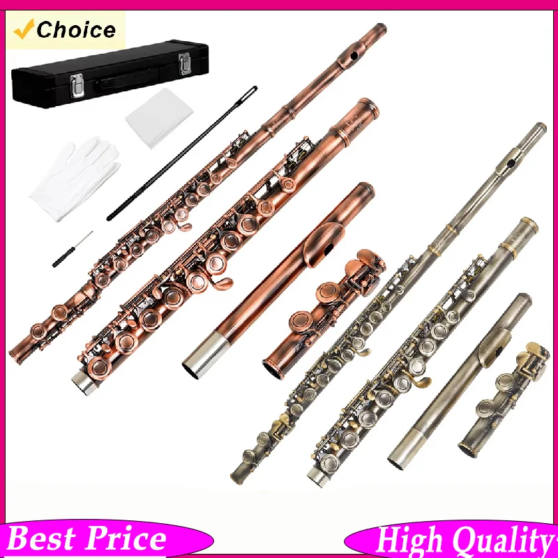 

Набор флейт SLADE с 16 отверстиями, в тональности До, красный/сине-зеленый, антикварная флейта с футляром, салфеткой для чистки, перчатками, аксессуарами и запчастями для деревянных духовых инструментов