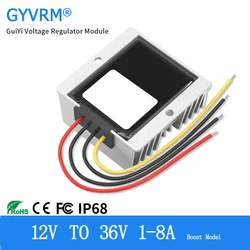 DC-DC 12V to 36V 2A 3A 5A 8A Step Up Converter 24V to 36V 8A 288W Boost Converter 9-30V to 36V Step Up DC DC Boost Module