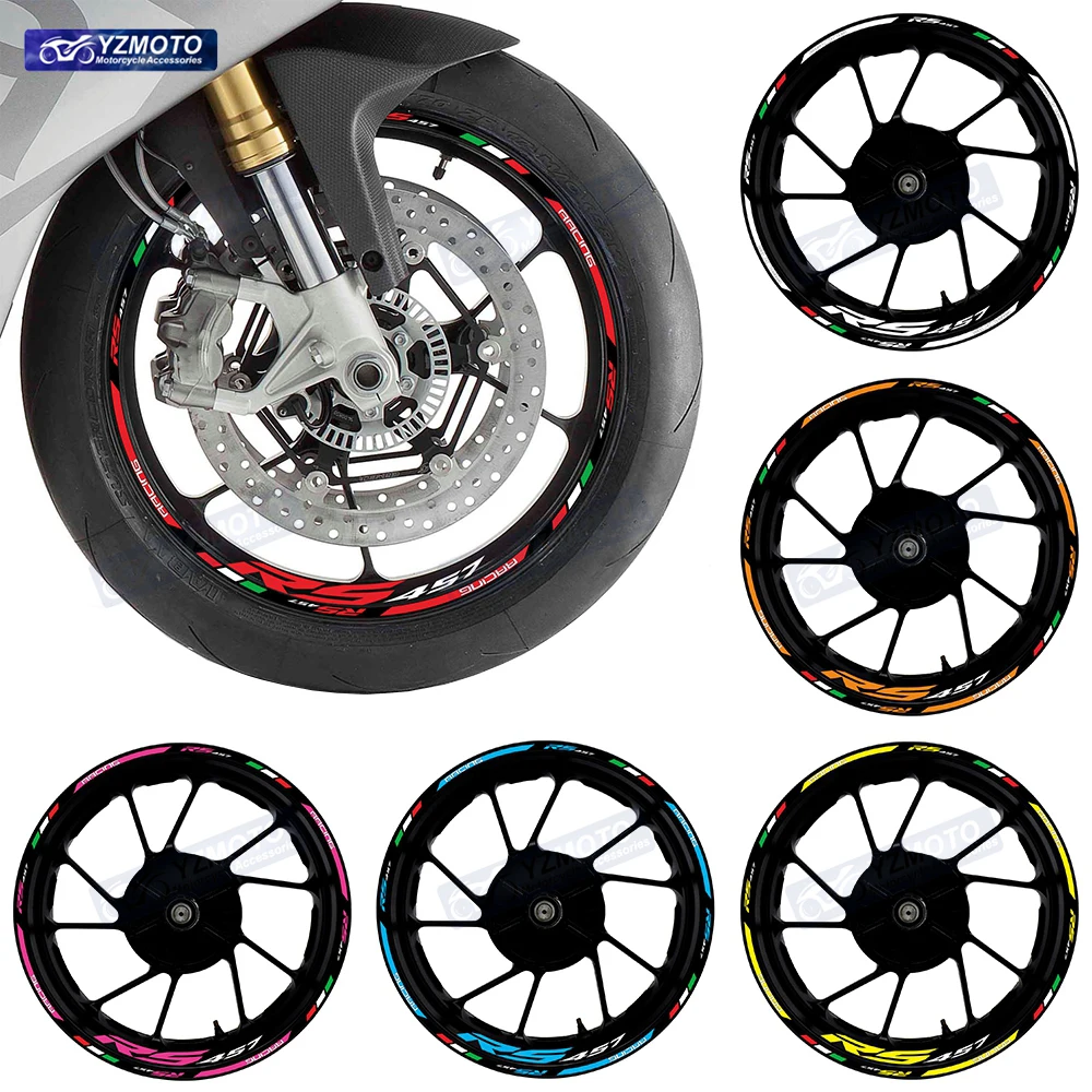 

For RS457 RS 457 Motorcycle 17 Inch Racing Wheel Stickers Car Reflective Rim Motorbike Accessories Hub Decorate Decal Sticker