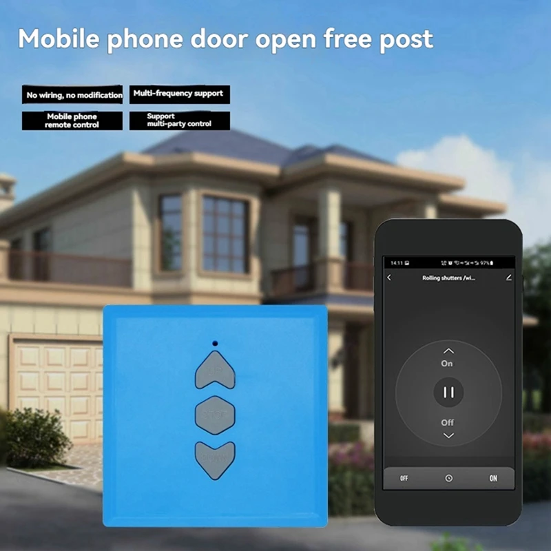 Garage Door Controller Multi Frequency Wifi Wireless Garage Door Remote Controller Three-Button Electric Door Remote