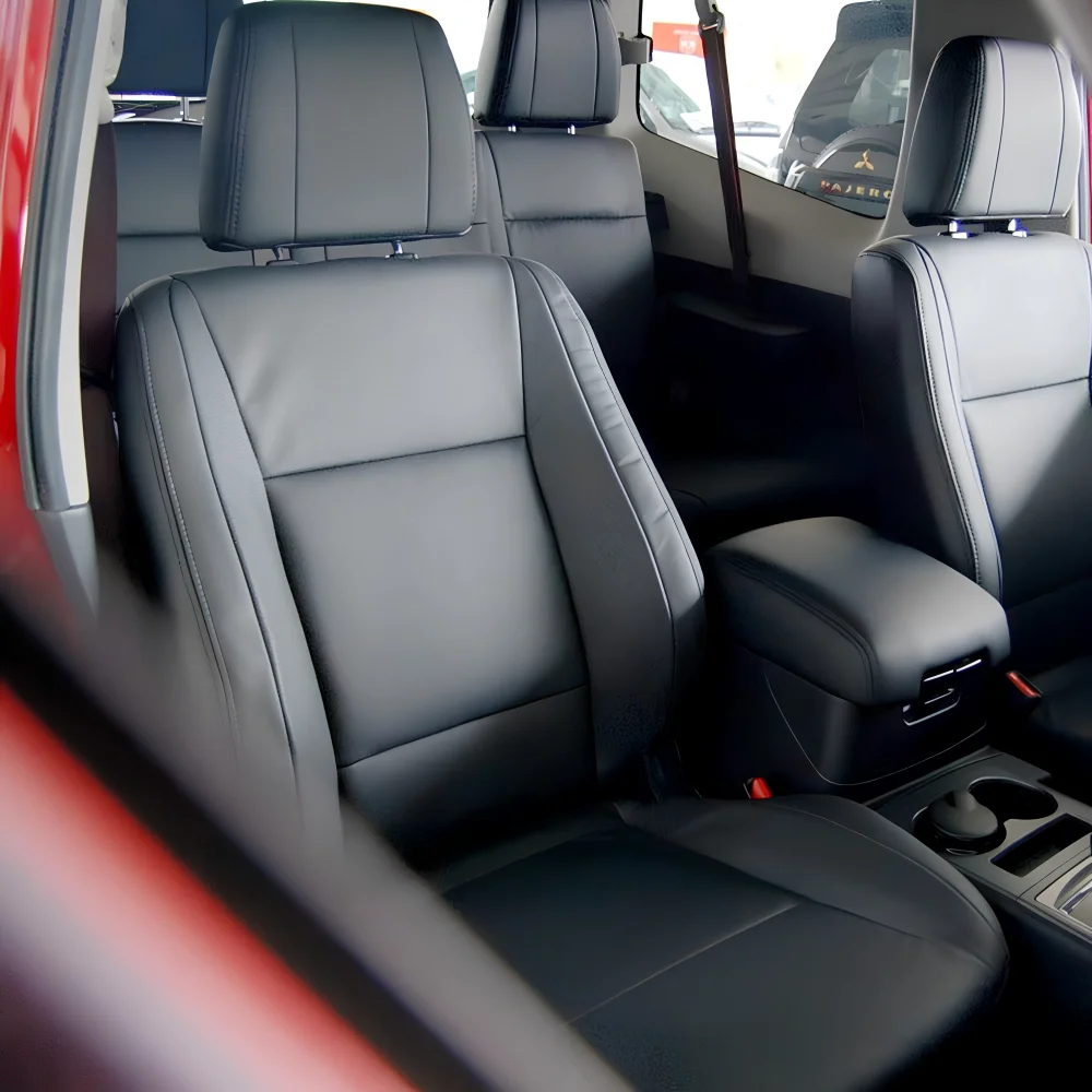 For Mitsubishi Pajero 2008 2009 2010 2011 2012 PU Leather Custom Car Seat Covers for 2 Front Seats Protector Accessories