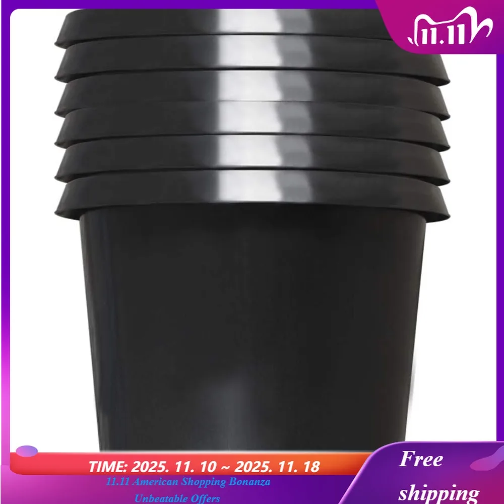 

Горшок для детского сада, 5 упаковок, 25 галлонов, пластиковые садовые горшки для цветов, рассады, литой контейнер для начальных семян