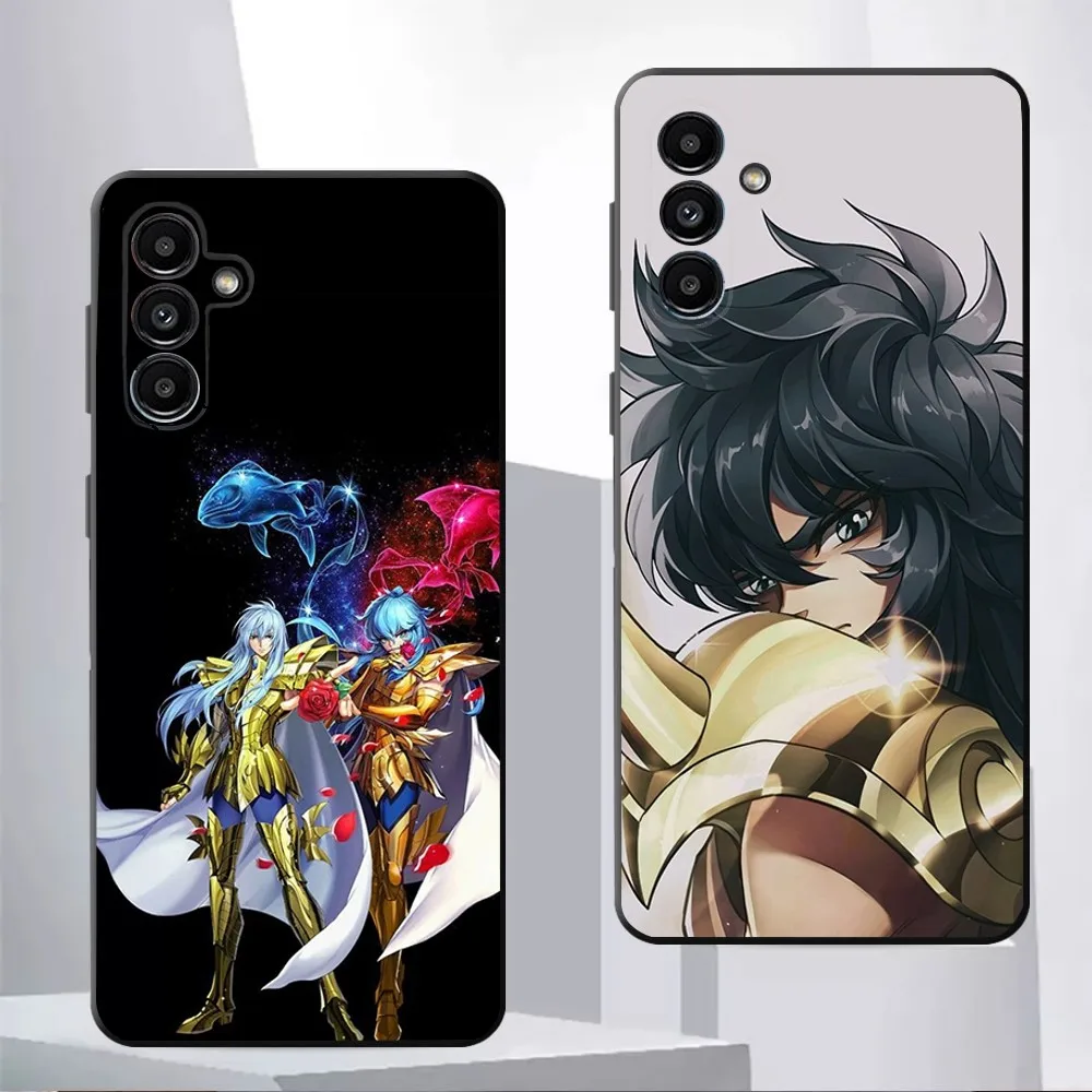 S-Saint S-Seiya Knights Of The Zodiac Phone Case For Samsung Galaxy A13,21s,22,31,32,52,53,71,80,91 Black Soft Cover