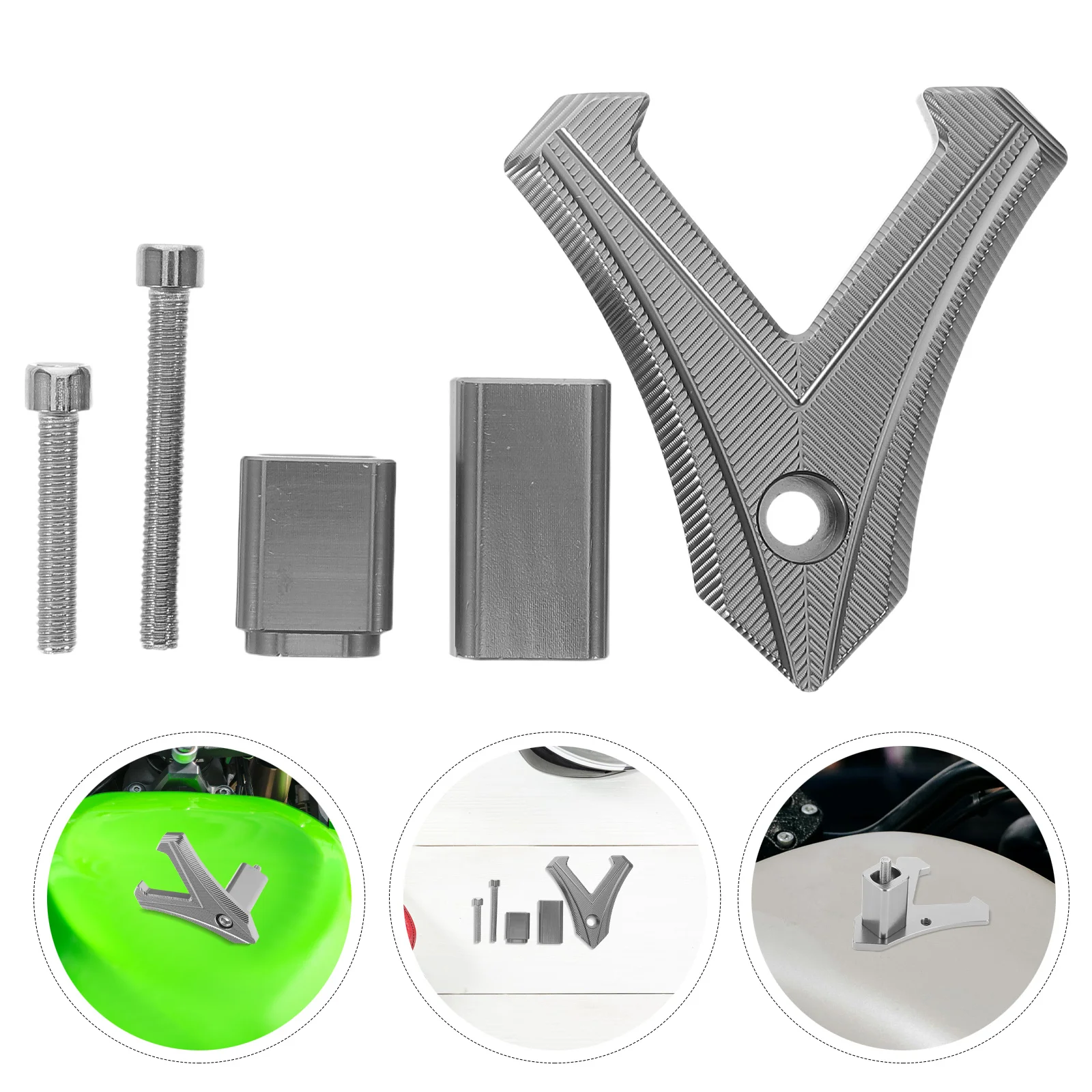 

1 set 1 Set Front Aluminium Alloy Motorcycles Front Metal Electric Bikes For Shopping Bags Backpacks Universal Compatibility