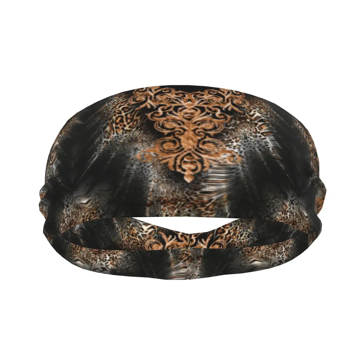

Sports Headband Portable Hair Band Baroque Leopard Pattern Hair Wrap Brace Cycling Running Exercising Sweatband