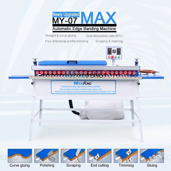 Woodworking Furniture PVC Edge Bander Mini Portable Cheap Straight Curve Edge Banding Machine