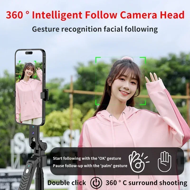 Xiaomi Selfie Stick Handheld AI Intelligent Tracking Gimbal with Automatic Shooting Pole and 360° Rotation Selfie Stand