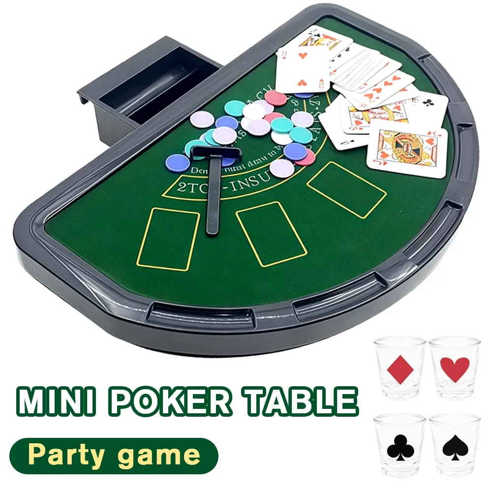 

Мини-набор для покера с фишками и игральными картами, портативная игра для казино, вечеринок, развлечений в баре, реквизит для социальных мероприятий