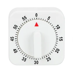 60 Minutes Kitchen Timer Countdown Alarm Reminder HILIFE Mechanical Timer Cooking Tools White Square