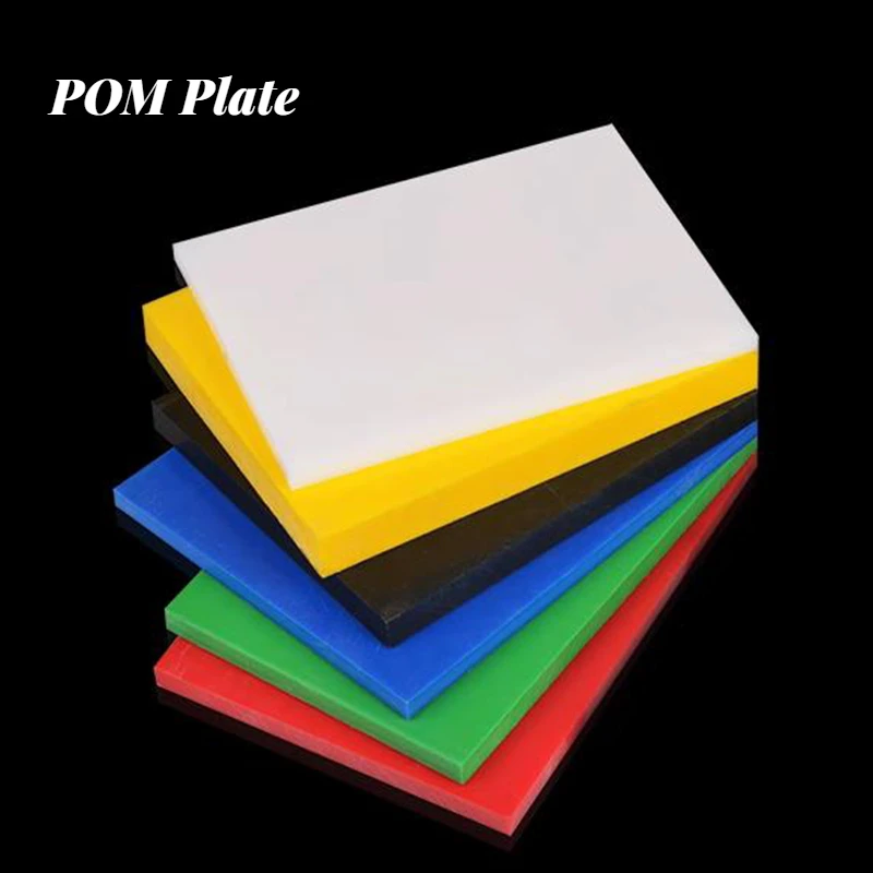 1Pcs POM Plate Block Stock Sheet Engineering Plastic Thickness 8mm-20mm Black White Red Blue Green Yellow Size 150mm*200mm