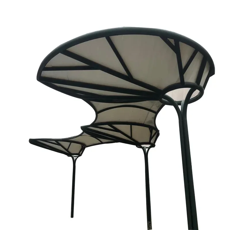 Outdoor Membrane Structure Landscape Shed Tensioned Canopy Park Pavilion Awning Waterproof Steel Structure