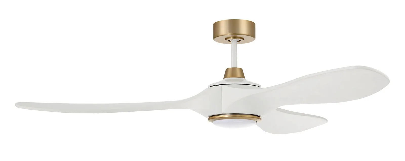 

60 inch 3-blade intelligent LED ceiling fan - white/satin brass