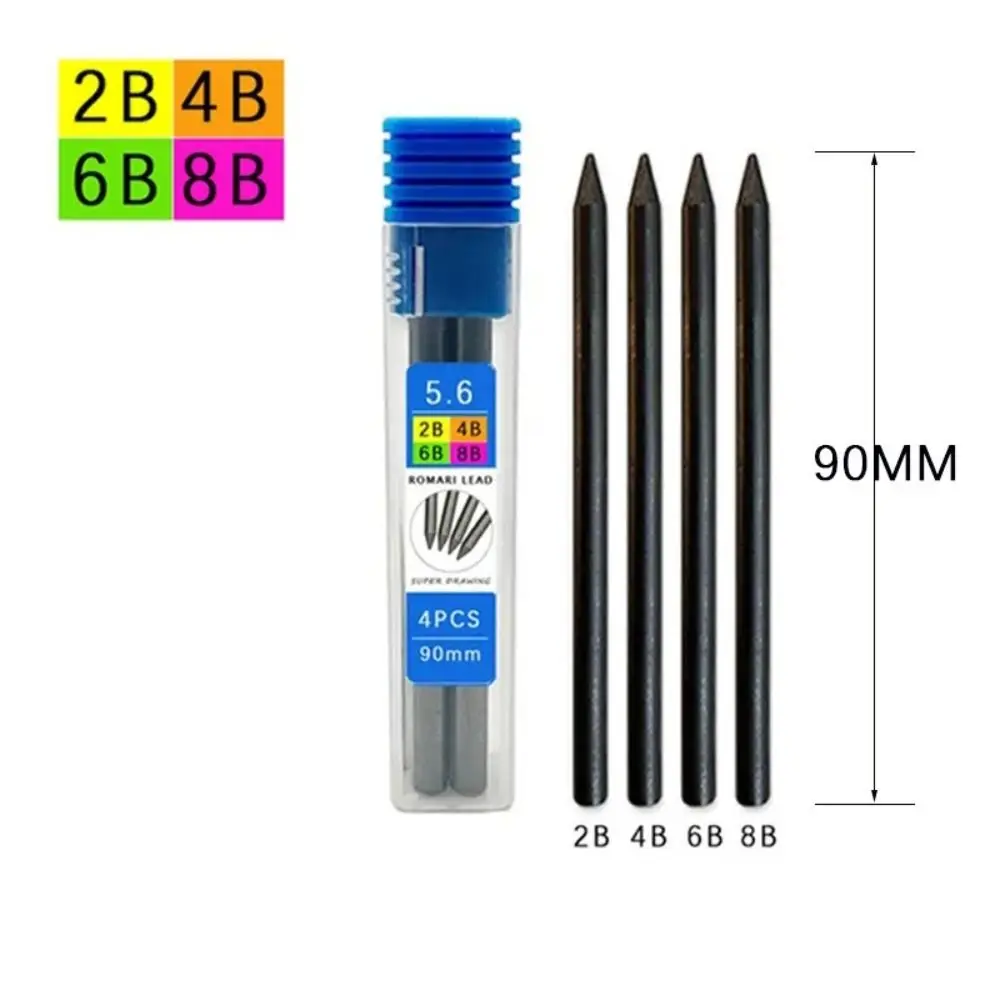 5.6mm Mechanical Pencil Metal Drawing Writing Tool Automatic Pencil With Pencil Sharpener Sketch Comics Design Movable Pencil