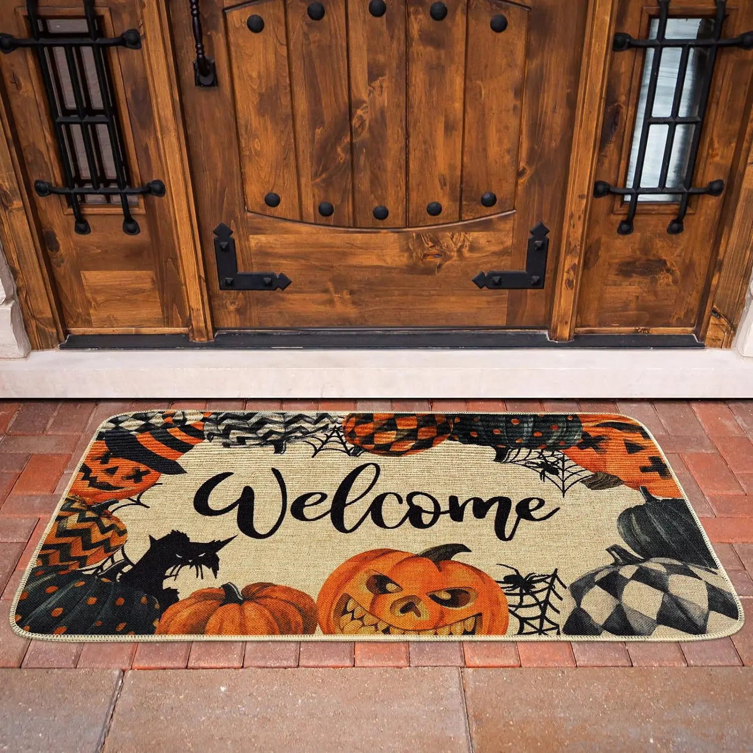 1 Piece 40*60cm/50*80cm Halloween Floor Mat Entry Door Mat Kitchen Bedroom Bathroom Carpet Absorbent Dirt Easy To Take Care Of