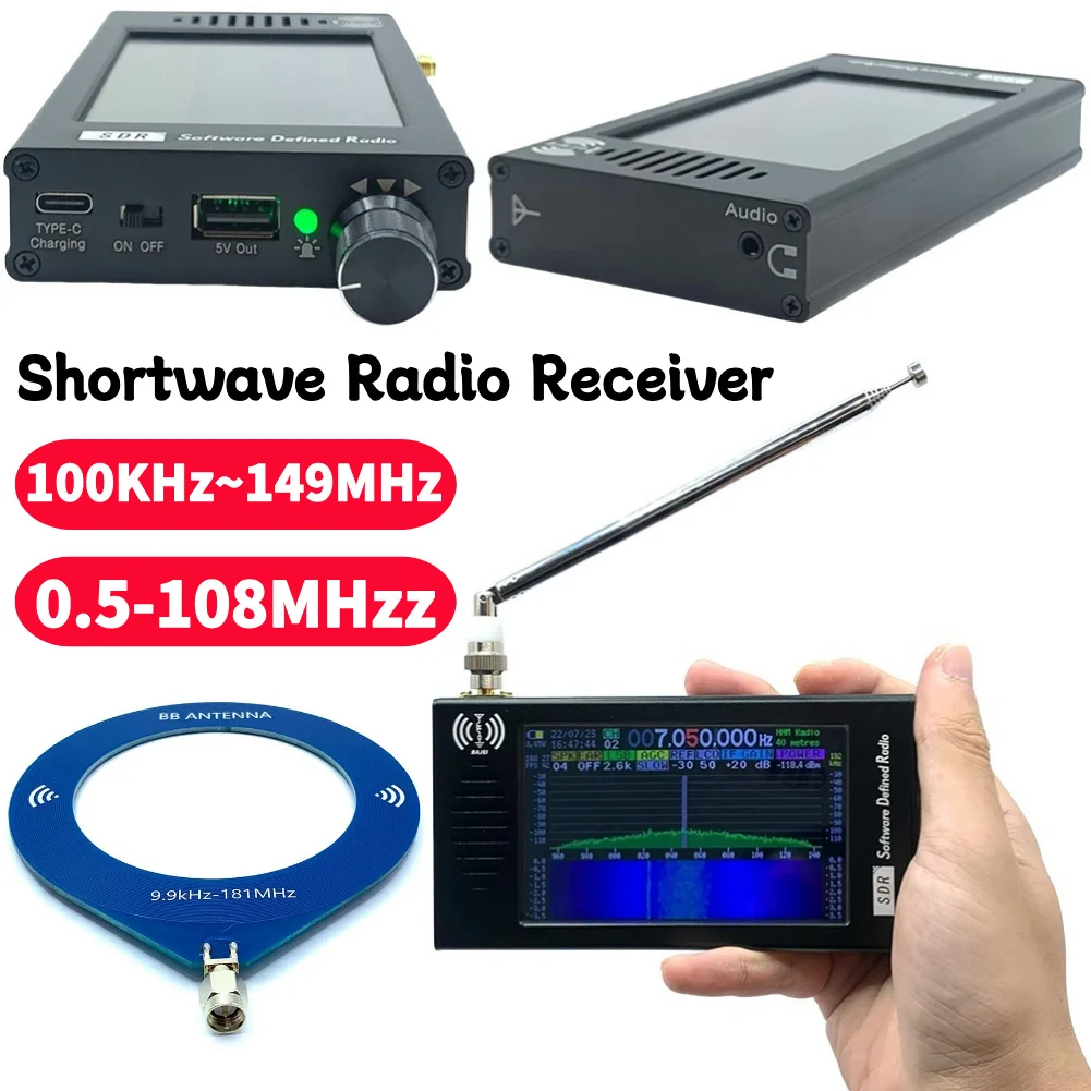DSP SDR Радиоприемник Коротковолновый AM FM DSP Радио Перезаряжаемый стерео MP3-плеер с антенным разъемом для наушников для FM MW SSB CW HAM DSP SDR Радиоприемник Коротковолновый AM FM DSP Радио Перезаряжаемый стерео MP3-плеер с антенным разъемом для наушников для FM MW SSB CW HAM