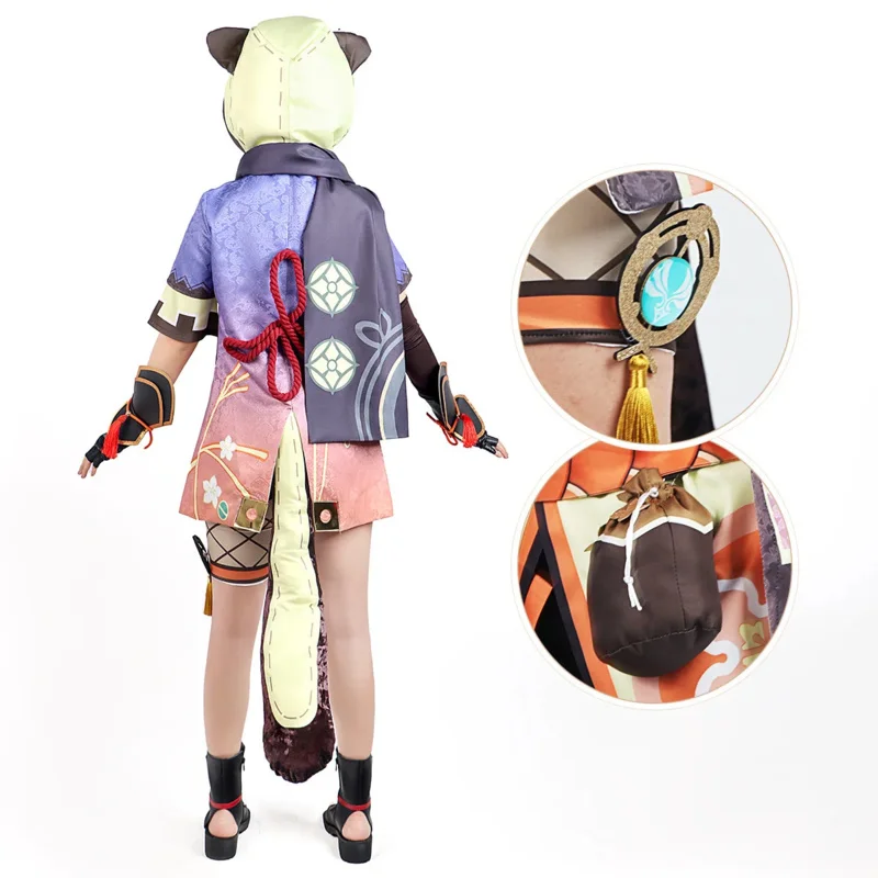 2025 New Game Genshin Impact Sayu Cosplay Kostuum Volwassen Carnaval Uniform Pruik Anime Halloween Party Rollenspel Kostuums Vrouwen Gi AA