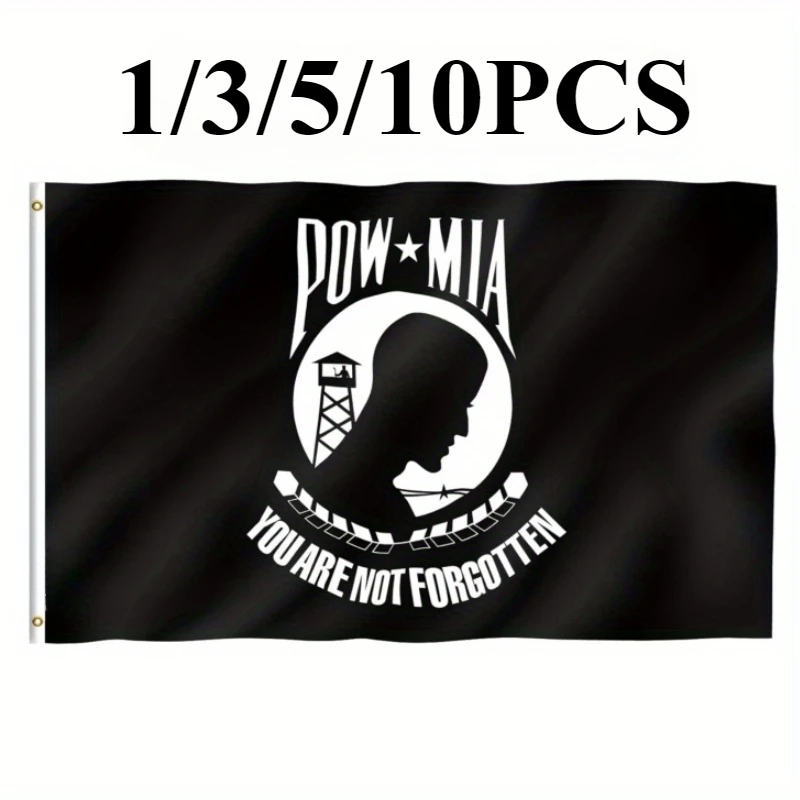 

1/3/5/10PCS 3x5ft POW flag - colourful, fade resistant - canvas head and double seam - with brass washer 3 X 5ft