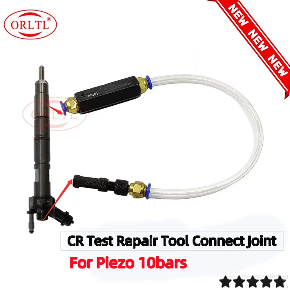 

10bars Common Rail Injector Test Oil Return Check Valve Booster Valve with Tube Quick Connect Joint Test Repair Tool for Piezo.