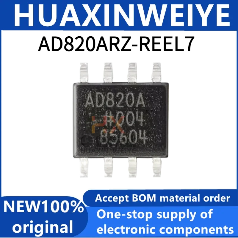 Original genuine AD820ARZ-REEL7 SOIC-8 single power rail to rail FET operational amplifier chip