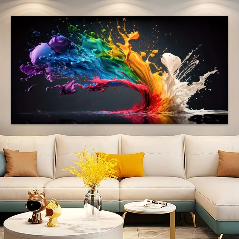 Colorful Pigment Wall Art Canvas Poster, Fashion Home Decora