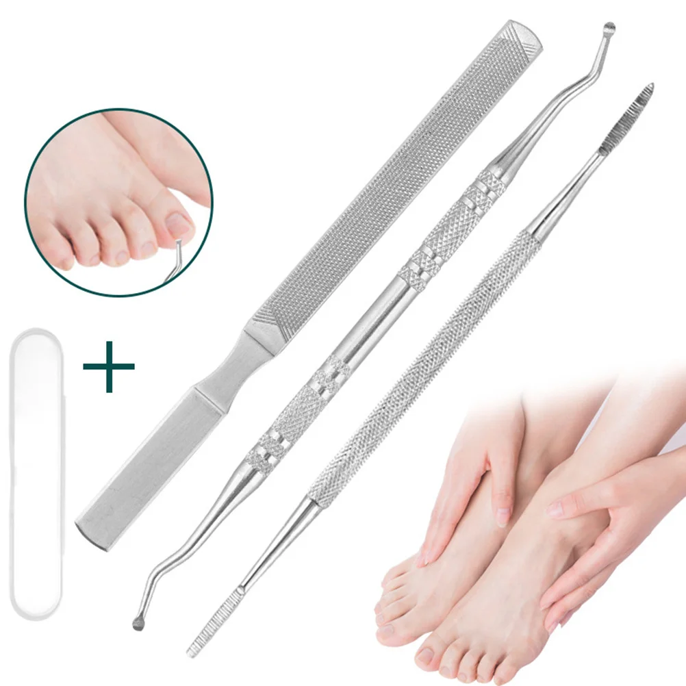 1 Set Stainless Steel Double-Side Cuticle Remover Spoon Nail Pusher Tool Home Salon Use Nail Cleaner Kit Cuticle Peeler Scraper