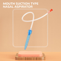 Kids Oral Nasal Aspirator Baby Soft Tip Safety Nose Cleaner Newborn Baby Safety Care Accessory Anti Backflow with Filter Cotton